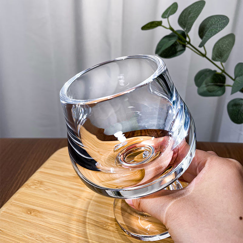 [Cantidad limitada]Copa de cristal de cuarzo natural transparente hecha a mano