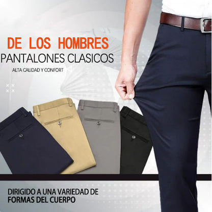 Pantalones clásicos de hombre de alta elasticidad