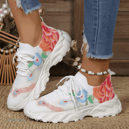 🔥70% DE DESCUENTO - ZAPATILLAS ORTOPÉDICAS CON ESTAMPADO FLORAL