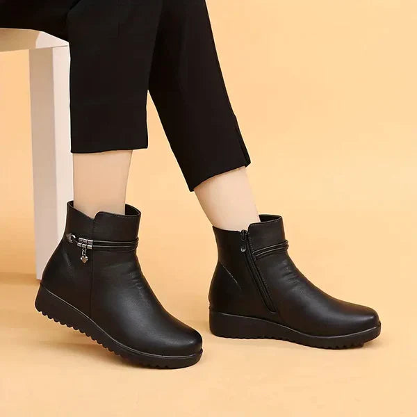 [100% piel de vacuno] Botas felpa diseño colgante Love