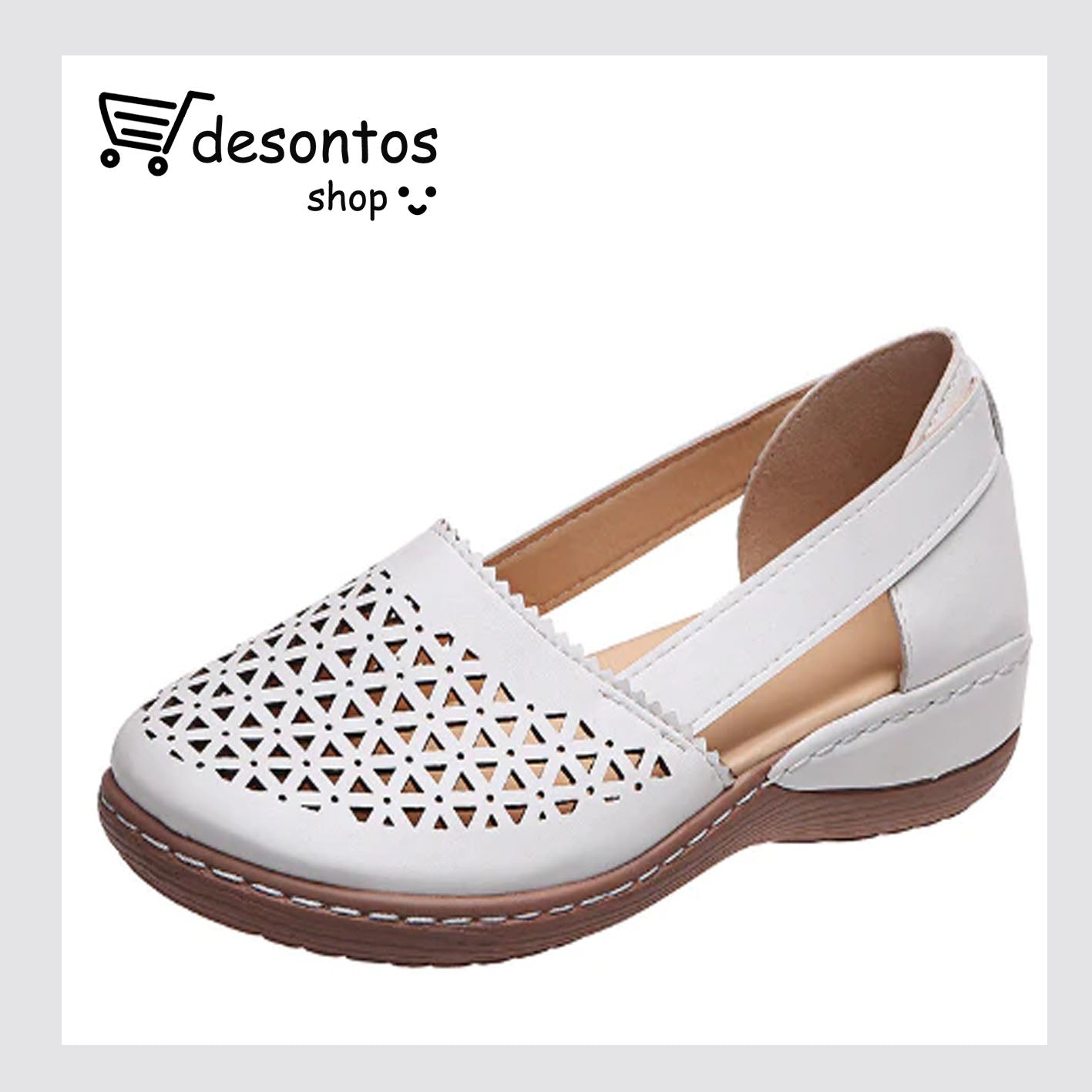 Sandalias vintage con cuña ortopédica para mujer