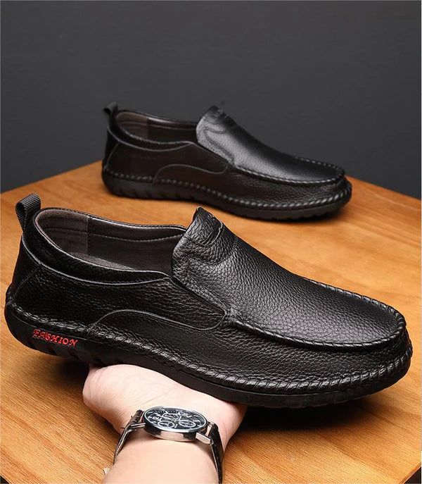 Zapatos planos de piel genuino para hombre