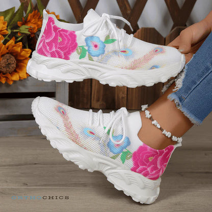 🔥70% DE DESCUENTO - ZAPATILLAS ORTOPÉDICAS CON ESTAMPADO FLORAL