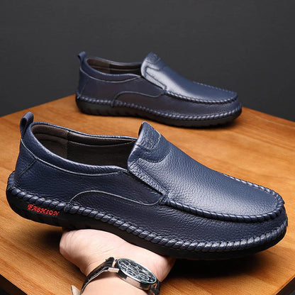 Zapatos planos de piel genuino para hombre