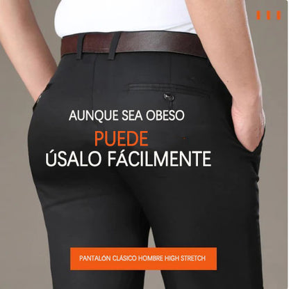 Pantalones clásicos de hombre de alta elasticidad