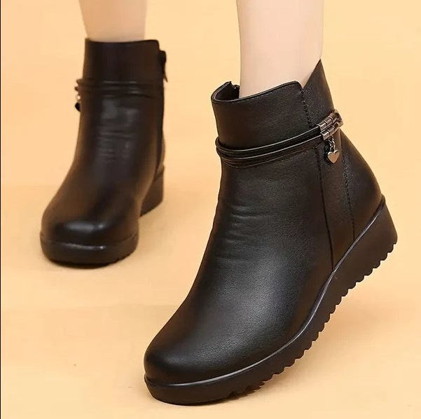 [100% piel de vacuno] Botas felpa diseño colgante Love