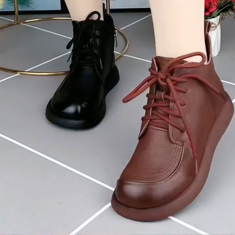 Damas botas de cuero casual