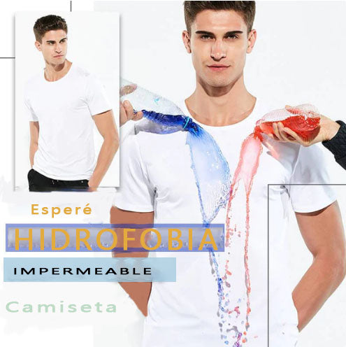 Camiseta impermeable antisuciedad hidrofóbica